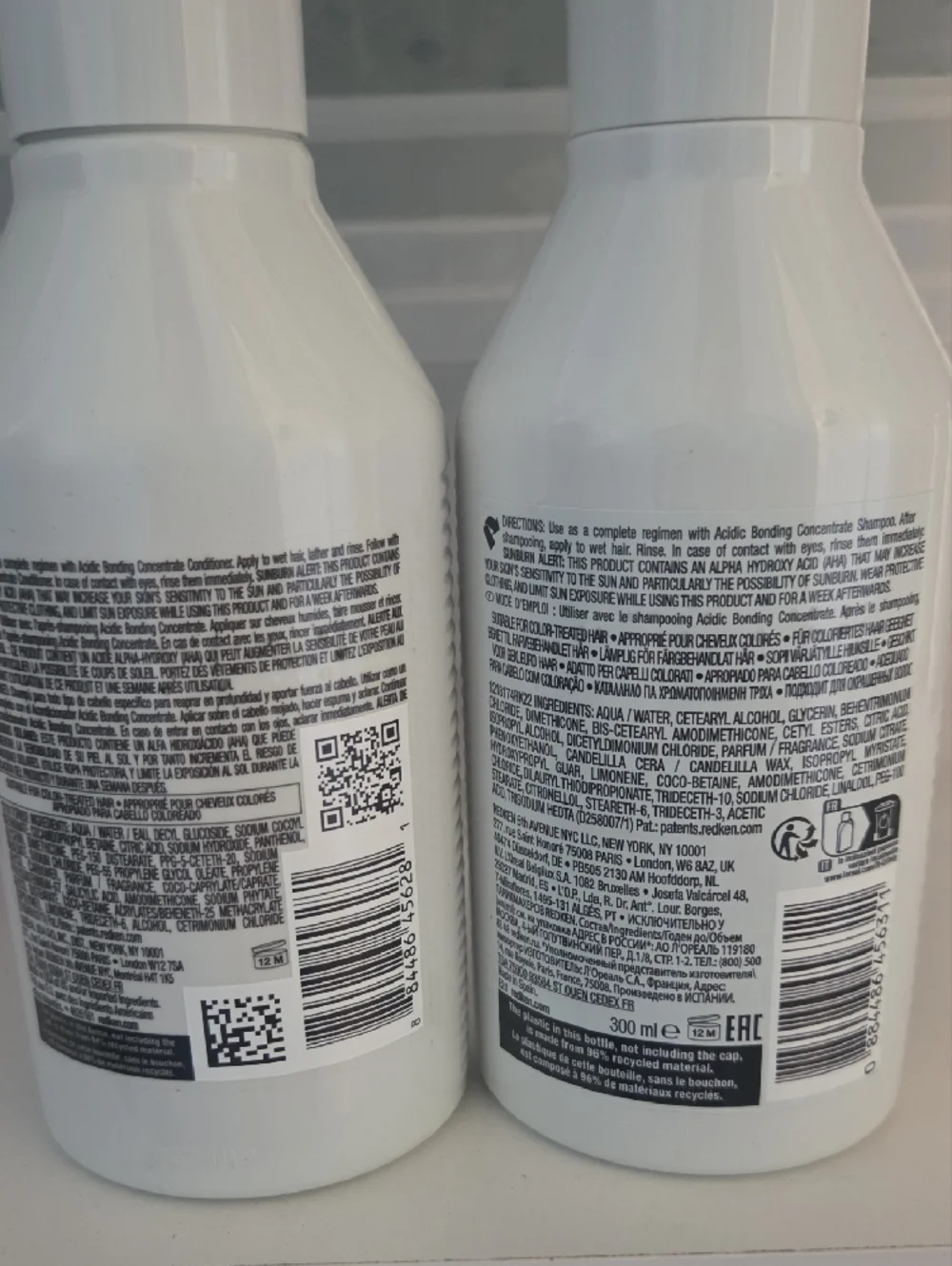 Redken Acidic Bonding Concentrate Shampoo & Conditioner - White